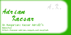 adrian kacsar business card